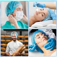 Thickened Disposable Non-Woven Strip Cap 100/200pcs, High Elasticity Dust-Proof Hair Cover, Suitable For Beauty Salon, Wellness Center, Kitchen And Outdoor Work, Can Be Used For Home Cleaning, Sleep Hair Care And Daily Use, Multiple Colors Available - Multiple Styles - View 10