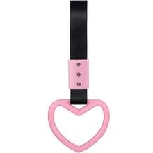 1pc Heart-Shaped Car Handle With Drift Pendant Rear Bumper Warning Ring Decoration Broken Heart Handle Interior Decor For Subway Bus - A - View 8