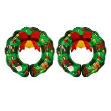 Christmas Wreath Aluminum Foil Balloon, Bow & Bell Decorative Balloon, Holiday Party Scene Atmosphere Decoration Supplies - Multicolor - View 8