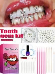 Kit Permata Gigi DIY Perekat Diri 220pcs, Perhiasan Gigi Modis, Dekorasi Gigi Kristal Berlian Imitasi, Berlian Gigi Putih Super Mengkilap, Permata Kupu-kupu Datar, Set Bahan Kecantikan Gigi, Gaya Hip-Hop Gothic Y2K Eropa dan Amerika, Termasuk Semua Alat - Set perhiasan - View 1