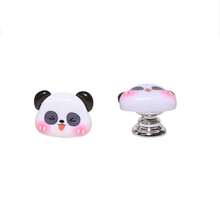 Indoor Decor Accessories, Elegant Flower-Shaped Button, Car Key Protector, Cute Design, Car Engine Start/Stop Control Lever Protector, Universal One-Touch Ignition Start Cover, Protects Nails - Red Panda Launcher Decoration - View 5