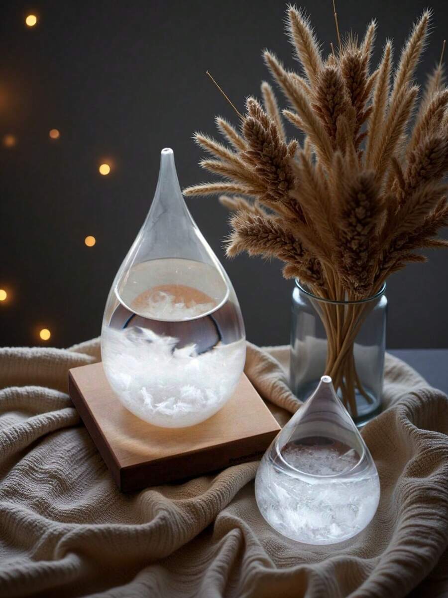 1pc Weather Forecast Glass Bottle Creative Gift, Raindrop Storm Bottle Decor, Desktop Decoration, Birthday Gift, Graduation Gift, Christmas Decor, Home Decor, Room Decor, Party Decor, Christmas Halloween Gift