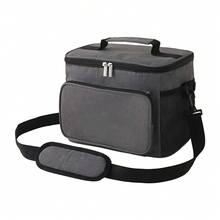 NEWHEY 1pc Black Large Capacity Waterproof Insulated Lunch & Beverage Bag With Adjustable Shoulder Strap, Food Bag - Multicolor - View 10