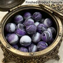 10mm New High-Quality Thousand-Color Cloud Round Smooth Flawless Resin Faux Ceramic Beads - Ideal For DIY Jewelry, Bralets, Necklaces - Craft Supplies For Making Jewelry Beads Assortments. Perfect Small Gift For Friends And Family. Suitable For Various Holidays. - Multicolor - View 1