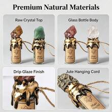 1 Buah Botol Kristal Alami Isi Batu Penyembuhan Energi Alami, Botol Kristal Mini untuk Ramalan Spiritual, Hiasan Meja dan Dekorasi Rumah, - Pesan dalam Botol - View 8