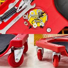 Rolling Knee Crawling Mat With ABS High-Impact Frame, 5 Swivel Casters, And Strong Magnetic Tool Tray Holder - B - View 5