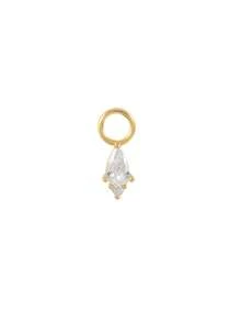 1pc 925 Sterling Silver Star & Moon Earring Pendant Series, 18K Gold Plated DIY Jewelry Pendant, Hoop Pendant, Earring Making Accessories - Gold - View 24