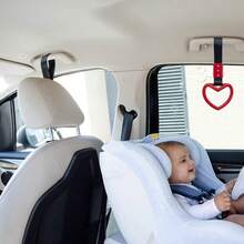 1pc Heart-Shaped Car Handle With Drift Pendant Rear Bumper Warning Ring Decoration Broken Heart Handle Interior Decor For Subway Bus - A - View 2