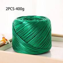2pcs/400g Shiny Metallic Plain Crochet Yarn, Premium Knitting Craft Yarn, Multi-Color Durable Crochet Yarn, Suitable For Making Handbags, Hats, Home Decor, Sewing And Knitting Projects - 2-pack - View 22