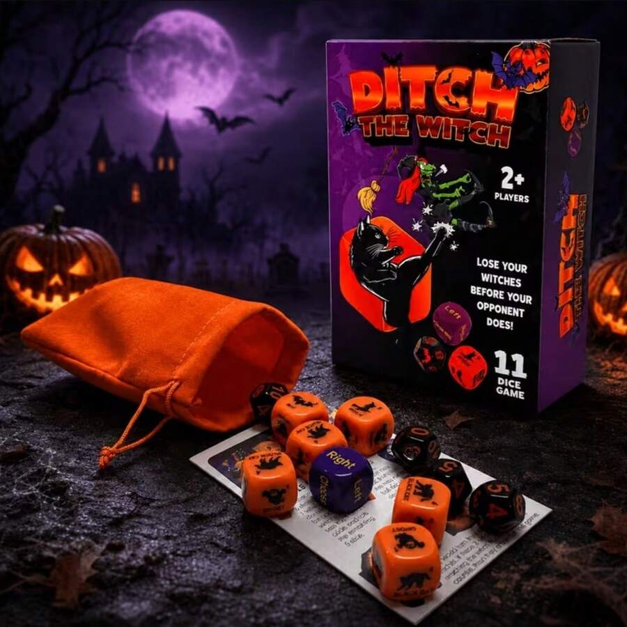 Permainan Dadu Penyihir: Permainan Penghancuran Dadu Horor Strategis, Cocok untuk Pesta Halloween, Tantangan Meja Misterius Gelap Dadu Penyihir, Strategi Sosial Taktis untuk Malam Permainan - MultiWarna - View 1
