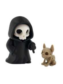 Gothic Grim Reaper Statue With Skull Carving - 7.19cm PLA Plastic Figurine, Suitable For Home And Halloween Decor, Dark Fantasy Desktop Ornament, Gothic Collectible Gift, Vintage Style, Applicable For Home, Bookshelf, Desktop Display - Multicolor - View 18