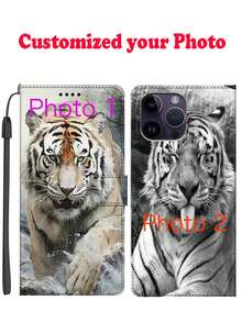 Dompet Kartu Kustom, Tempat Kartu, Casing Ponsel, Cetak Gambar Personalisasi, Kulit Sintetis PU, Hadiah Kreatif untuk Pasangan dan Teman, Cocok untuk Samsung, Apple, Honor - MultiWarna - View 1