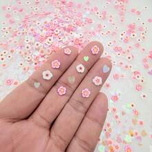 3800件套:夢幻閃耀透明心形亮片與各式花卉裝飾,適合DIY賀卡、手工髮夾、耳環、亮片手工配件 - A - 查看 8