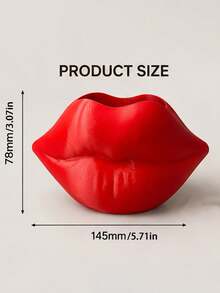 3D Printed Lip-Shaped Makeup Brush Holder, Sexy Lip Sculpture Decorative Storage Box, Romantic Valentine's Day Gift, Vanity Art Decor - Multicolor - View 8