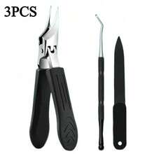 1/2/3/4pcs Professional Stainless Steel Nail Clipper Set, Manicure & Pedicure Set With Nail File, Toenail Clipper, Non-Slip Handle, Suitable For Thick & Hard Nails, Home Care - Multicolor - View 9