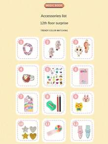 1 Set Kids Magic Book Toy, Surprise Unboxing Happy Treasure Box For Girls, Diary Notebook Birthday Gift - Multicolor - View 6