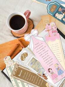 30pcs Vintage Doll Paper Bookmarks-Adorable Vintage Teddy Bear Page Holders, Creative Scrapbooking & Journaling Supplies-Fun Back-To-School & Halloween Gifts - 30pcs/pack - View 3