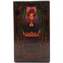 Collection Level Dark Mansion Series Tarot Cards, Unique Dark Mansion Art, Exquisite Artworks, Enhance Insight And Relieve Stress, Help Self Reflection,Suitable For Art Collection/Family Gatherings/Spiritual Exploration, Dark Aesthetics Enthusiasts - Burgundy - View 7