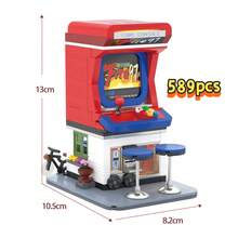 600+Pcs Vintage Realistic Game Console, Telephone Booth, Radio Building Block Set, Suitable For Display Collection, Window Display Decoration, Imaginative Exquisite Gift, Choice For Various Holidays - Multicolor - View 11