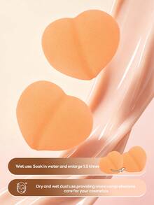 MAANGE 4pcs Professional Makeup Puff And Sponge Set, Heart-Shaped Makeup Sponge, Dual-Use Wet And Dry Makeup Tools, Multi-Color, Reusable, Washable, Makeup Sponge/Foundation Sponge, Suitable For Powder, Liquid, Facial Makeup Tools, Specifically For Contour, Eye And Eye Corner Areas, Suitable For Room, Bathroom, Vanity And Workstation, Convenient For Daily Makeup Use, Christmas Gift, Travel Items, Makeup Sponge, Makeup Puff, Beautiful Sponge, Makeup Tools, Beauty Tools, Suitable For Women And Girls Gifts - Multicolor - View 6