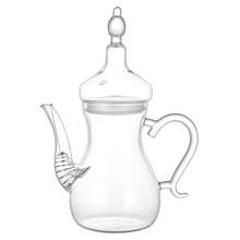 1件手工玻璃茶壺 玻璃咖啡壺 可直接明火加熱 燈形壺 大容量500ml 花茶用 美麗下午茶壺 居家廚房收納用品 - 白色 - 查看 6