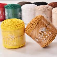 2mm Polyester Braided Yarn Medium Thick Crochet Knitting Thread Multi-Color DIY Handmade Yarn Suitable For Beginners Handwoven Bags Wall Hangings Beading & Weaving Projects - Multicolor - View 5