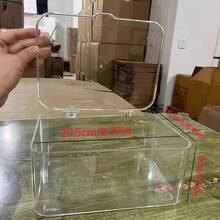 1pc Transparent Dust-Proof Flip Cover Storage Box, Suitable For Hair Clips, Headbands, Elastic Bands, Desktop Organizer, Stackable Drawers, Applicable For Vanity, Bathroom, Gift For Girlfriend,Room Decor, Minimalist - Multicolor - View 11