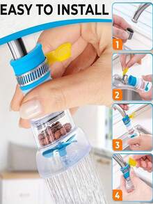 1/3pcs Adjustable Rotating Extendable Faucet Adapter | Flexible Design, Easy Installation, Durable Plastic, Kitchen & Bathroom Essential, - Multicolor - View 6