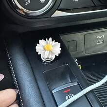 Indoor Decor Accessories, Elegant Flower-Shaped Button, Car Key Cover, Cute Design, Car Engine Start/Stop Control Lever Cover, Universal One-Touch Ignition Start Cap, Protect Nails - Chrysanthemum Launcher Decoration - View 4