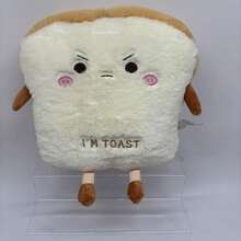 1pc Plush Bread Pillow Cushion, Cute Realistic Food Toast, Soft Plush Doll, Warm Hand Pillow, Backrest Cushion, Room Sofa Decoration, Birthday, Christmas, Halloween, Children's Gift, Thanksgiving, Valentine's Day, Gift For Girls - Multicolor - View 14