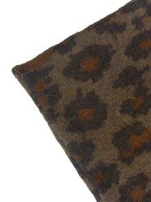 Women's Fashion Street Leopard Print Knit Midi Skirt - Brown - View 10