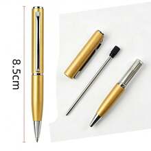 Portable Mini Metal Ballpoint Pen Set, Slim Pocket Twist Pen + 10 Extra Refills, Compact Tiny Writing Pen For Wallet, Pocket - Pen With 10 Refills - View 6