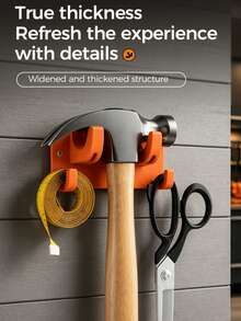 1PC Garden Tool Storage Rack Garage Wall Mount Holder Hammer Wrench Rustic Style - A - View 2
