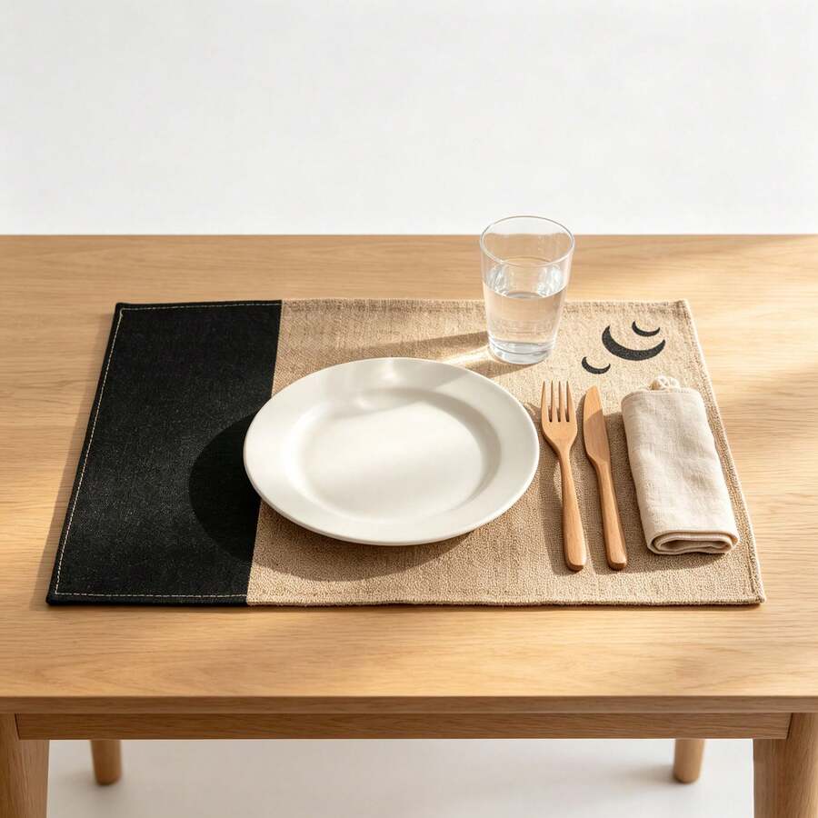 1/4/6/8pcs French-Style Rustic Vintage Placemats, Natural Material Rectangular Table Mats, Suitable For Dining Room, Living Room Table Decor, Holiday Gatherings, Party Decorations, Wedding Banquets, Home Decor, All-Season Use