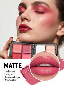 HANDAIYAN 12-Color Metallic Blush Palette, Long-Lasting High-Pigment Multi-Function Concealer, Highlighter, Suitable For Daily Makeup, Dating, Party, Autumn/Winter Face Painting And Y2K Style, Perfect Gift For Birthday And Valentine's Day, Carnival Essential - 01 - View 6