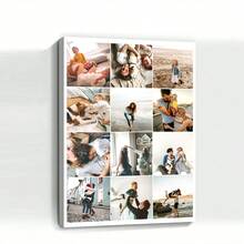 1pc 12-Photo Customized Wall Art, Personalized Photo Collage Print Customized Poster, Customized Wall Art Image Customized Photo, Customizable Item, Gift For Friends, Personalized Photo, Adult Bedroom Decor, Room Decor, Optional Frame - Multicolor - View 7