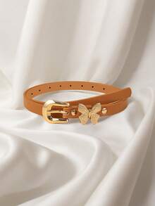 Sabuk Pinggang Tipis Model Kupu-kupu Terbaru untuk Remaja, Sabuk PU Premium untuk Celana Jeans dan Gaun - cincin busur - View 9