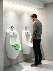 1pc Multi-Function Urinal Filter Screen, Men's Urinal Deodorizer Fragrance Pad, Anti-Splash Urinal Filter Mat, Long-Lasting Fragrance Cleaning, Deodorizing And Anti-Clogging, Commercial Wholesale, Suitable For Public Places, Shopping Malls And Offices - Soccer-themed - View 4