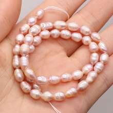 1 Strand 36cm Natural Freshwater Pearls Rice Oval Pearl Beads For Jewelry Making DIY Women Men Necklace Bracelets Handicrafts Accessories - Rice Pearl - View 10
