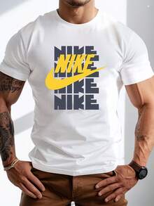 Men's Pure Cotton Short Sleeve T-Shirt Casual Summer Basic Round Neck Comfortable Breathable Daily Wear Solid Color Tee - 白色 - 查看 11