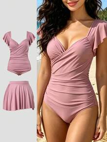 Women Bikini Sets - Pink - View 1