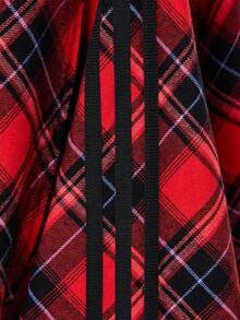 Adidas Originals Women's VDAY SKIRT Plaid Woven Sports Midi Skirt KT6382 - Red and Black - View 6