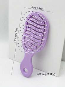 1pc Portable Oval Pocket Hair Comb, Wet & Dry Use, Compact Lightweight Massage Comb, Women's Mini Hair Brush, Hair Styling Tool, Suitable For Home, Dorm, Travel, Outdoor Activities, Office, School And More - A - View 4