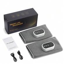 Alat Pijat Panas Tekanan Udara Betis Hailicare, 3 Mode 3 Tingkat Intensitas yang Dapat Diatur, Kapasitas Besar 2000mAh, Portabel, Dapat Diisi Ulang, Relaksasi Otot Kaki, Lengan, dan Telapak Kaki untuk Rumah dan Kantor - Grey - View 12