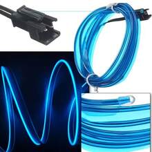 Lampu Ambient EL Mobil 3M, Pasang & Mainkan USB, Strip Dekorasi Interior Mobil Minimalis Kreatif - A - View 4