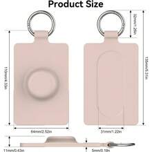 2 Packs Card Holder With Slot Compatible With AirTag, Soft Silicone Key Card Protective Case For Y S X Cybertruck, With Keychain For Card Storage - View 2