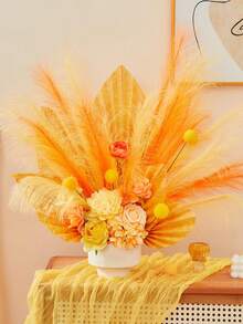10/20/30pcs Artificial Reed Grass, Artificial Plants, Bohemian Style Decor, Home Decor, Room Decor, Vase Filler, Wedding Decor, Christmas Decor, Autumn Decor, Table Centerpiece Decor, Party Decor - Multicolor - View 3