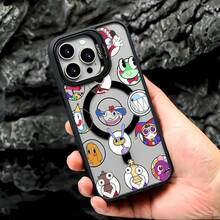 Colorful Digital Circus Characters Phone Cases Is Compatible With Samsung, Apple, , , , Transsion, ,  And Honor. Made Of TPU Silicone, It Offers Shock And Drop Protection. - Black - View 3