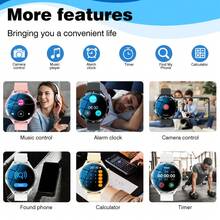 2026 Hot Smartwatch, Wireless Call/Dial, Multi-App Notification, Suitable For Men And Women, Music Control, Compatible With IOS/Android - Silver - View 4