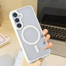 透明極簡親膚感手機殼，適用於 Galaxy S22 22 23 24 Plus 25 25 Plus 26 26 Plus 26 Ultra - 白色 - 查看 1